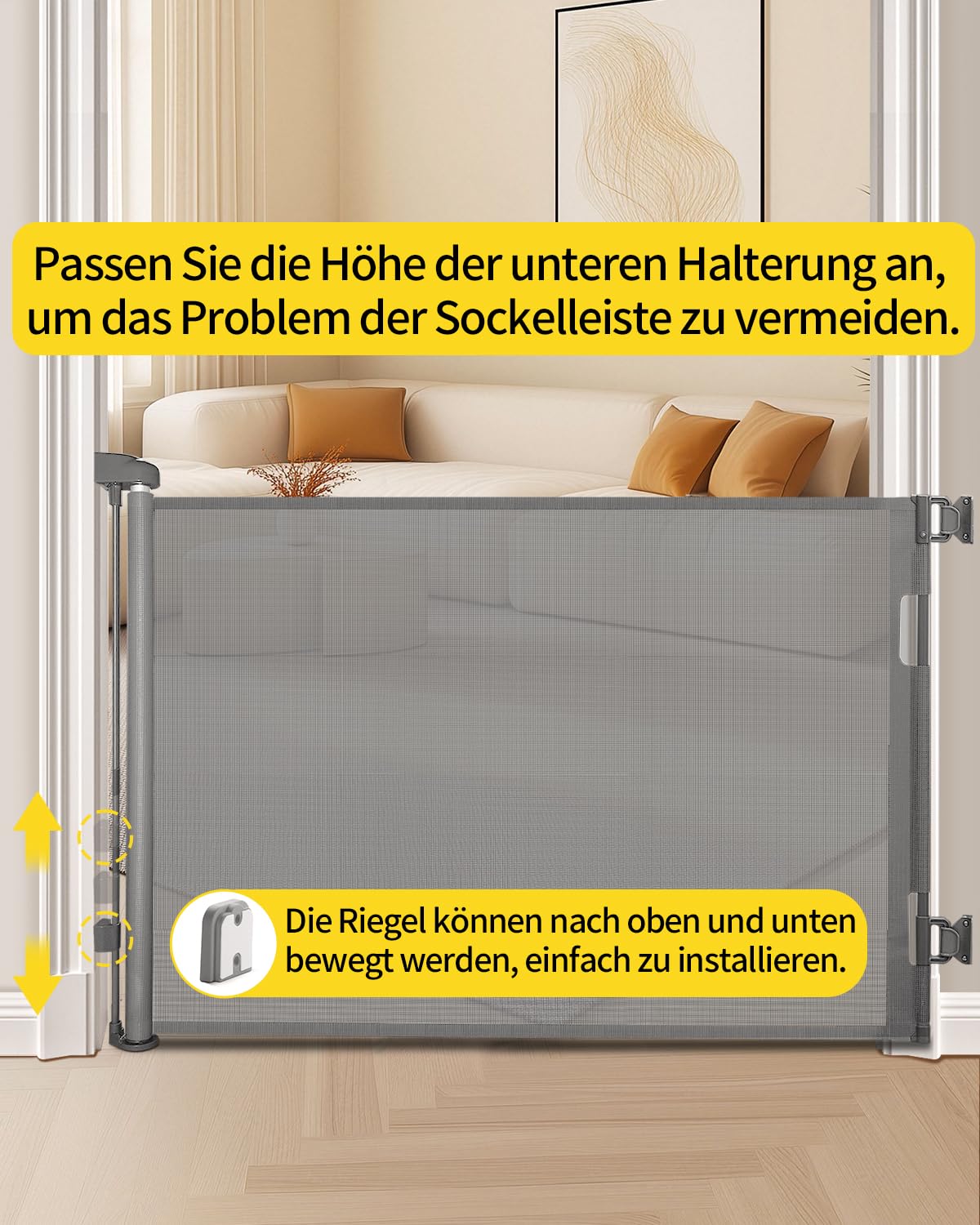 Detalle de Retraktierbares Sicherheitsgitter 140 cm