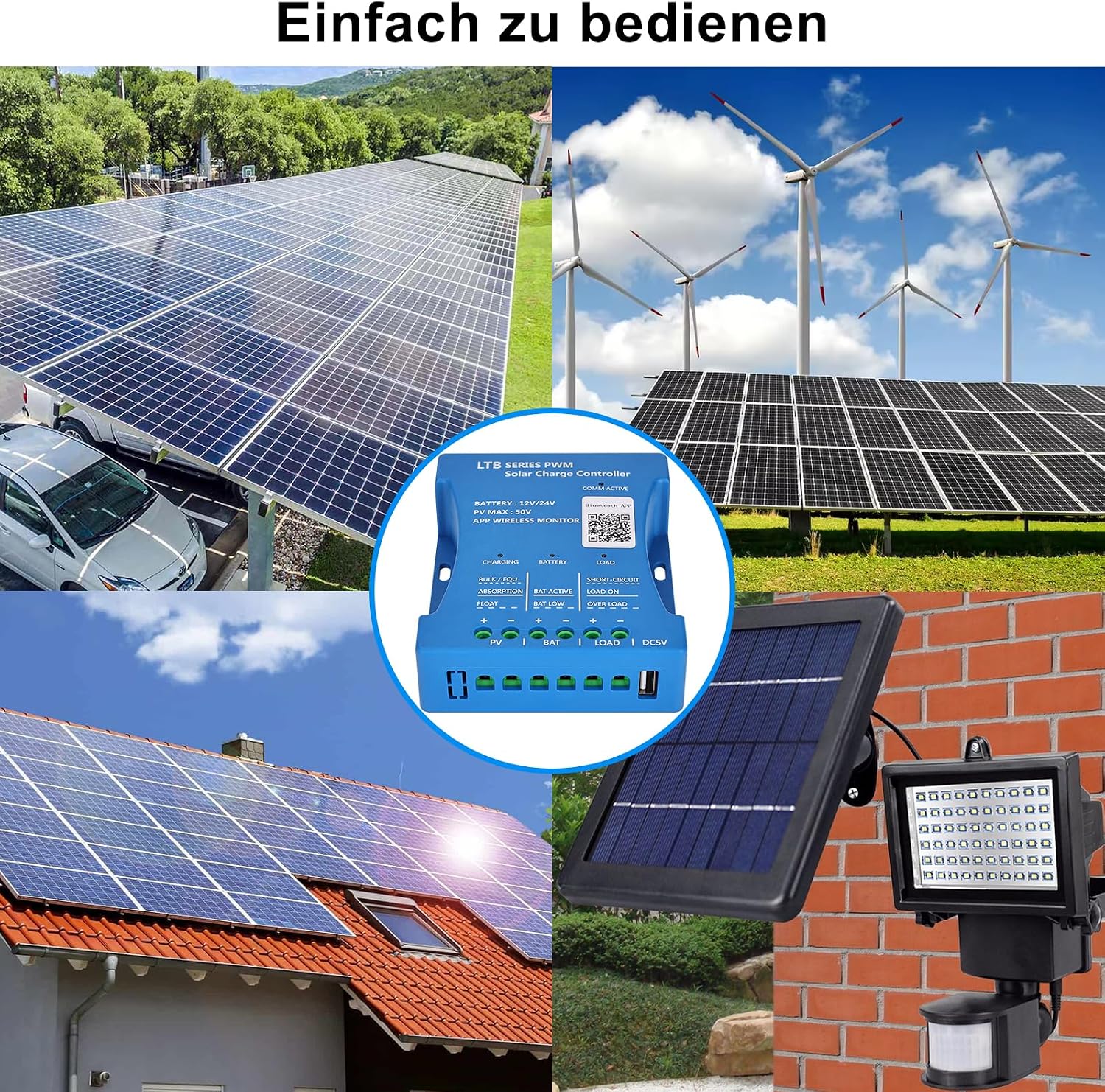 Thumbnail 6 de KWODE KWODE023 PWM-zonnelaadregelaar 20 A met Bluetooth en USB