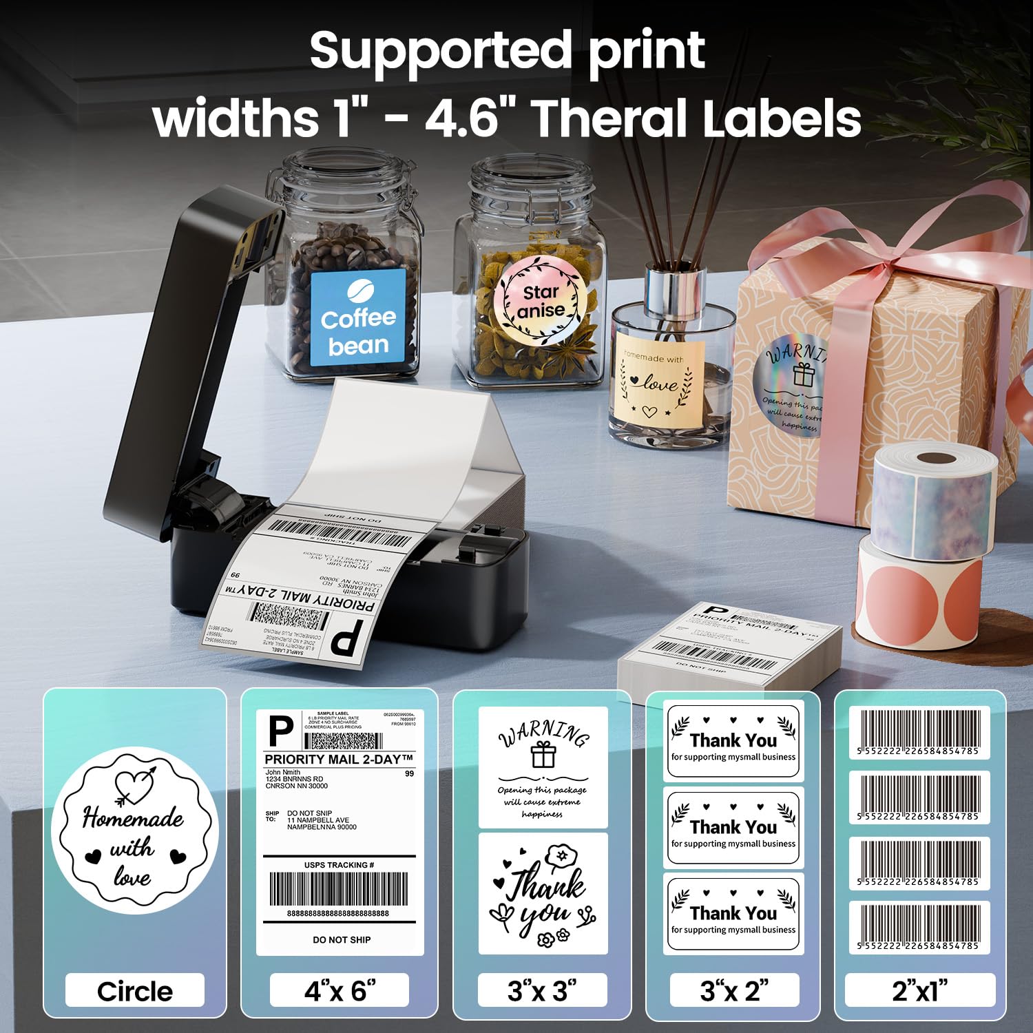 Thumbnail 3 de Phomemo Stampante Termica per Etichette Bluetooth 4x6 – Stampa wireless affidabile per spedizioni e gestione magazzino