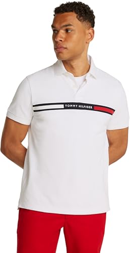 Detalle de Tommy Hilfiger Polo Chest Insert Blanco L 96% algodón organic
