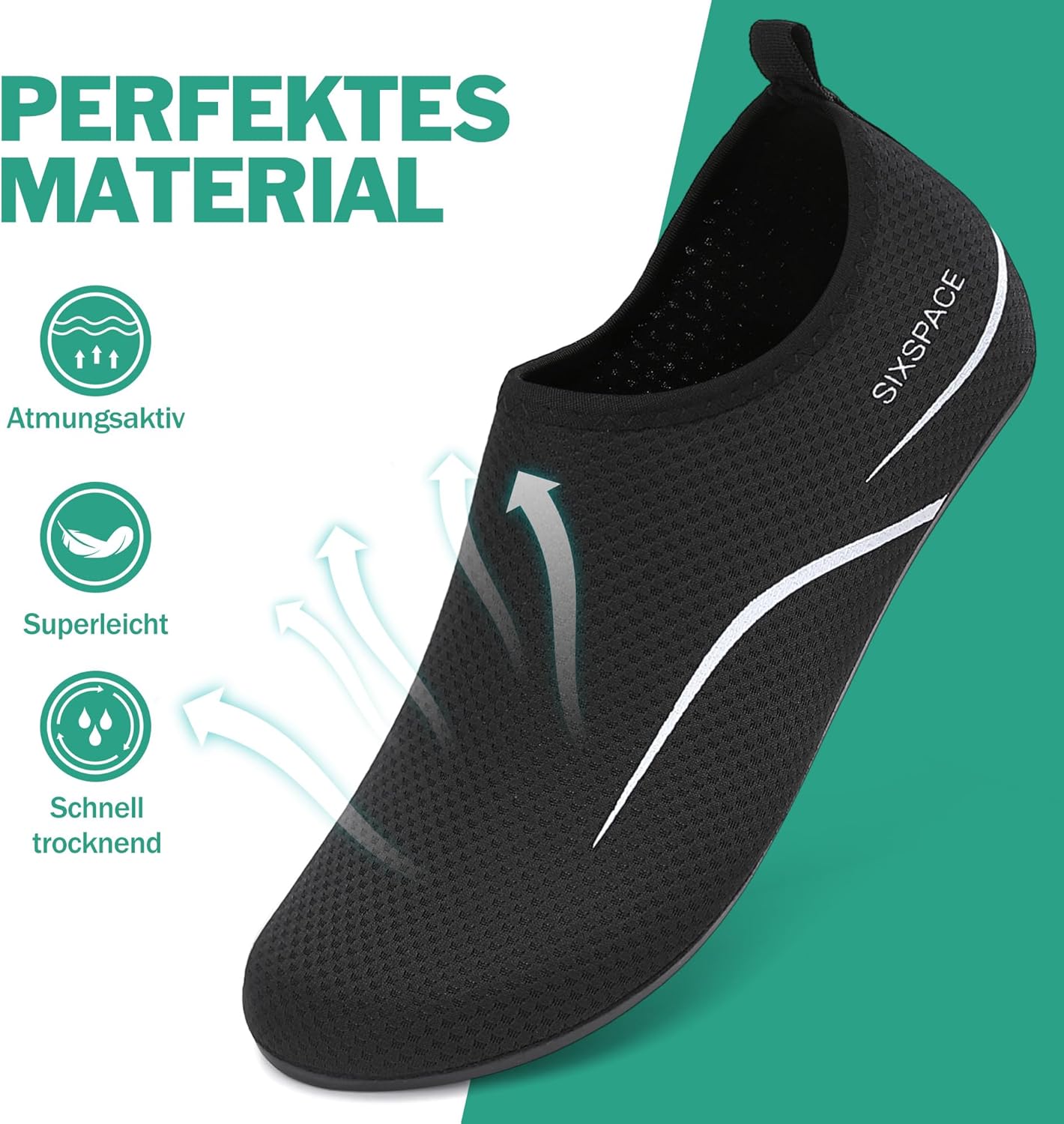 Thumbnail 4 de Sixspace Badeschuhe Unisex – Schnelltrocknende Aquaschuhe für Strand, Pool, Surfen und Yoga
