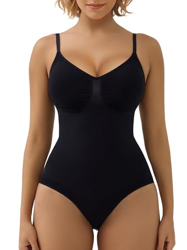 Detalle de SHAPERX Body moldeador mujer shapewear con control de abdomen posparto (UK-SZ5213 Black)
