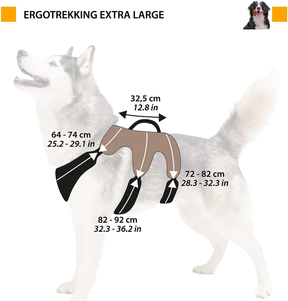 Thumbnail 1 de Ferplast ERGOTREKKING Hundegeschirr Large – Ausbruchsicher, gepolstert, reflektierend, mit Haltegriff