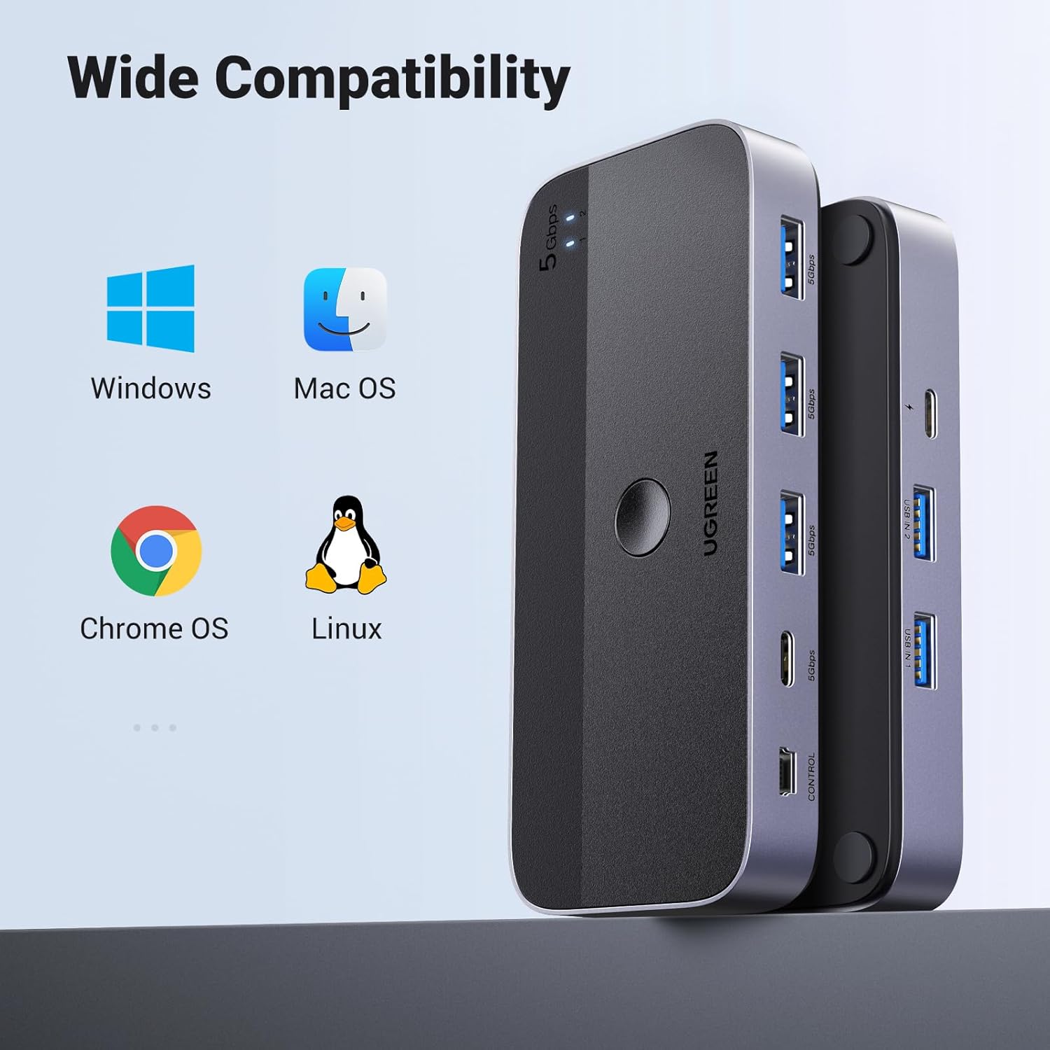 Thumbnail 6 de UGREEN USB 3.0 Switch 4-Port for 2 PCs