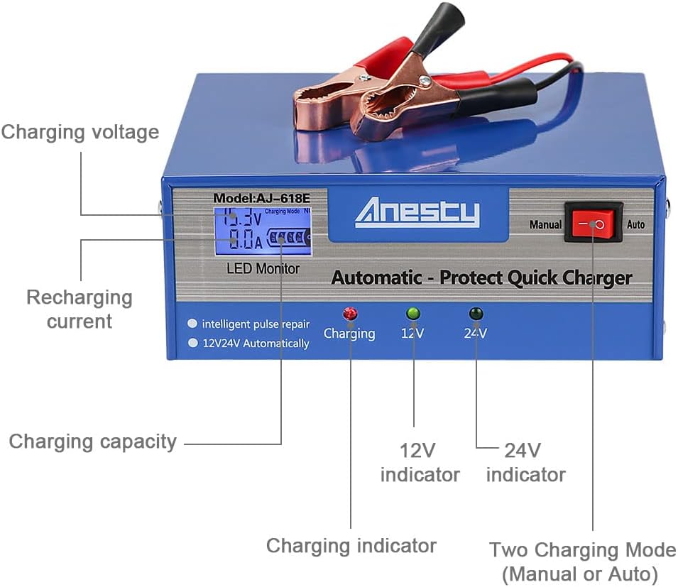 Detalle 2 de Car Battery Charger 12V/24V 130W