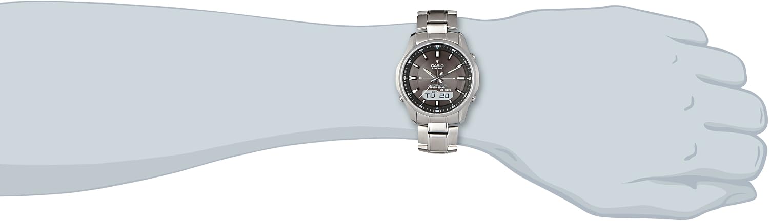 Detalle 2 de Casio LCW-M100DSE-1AER Herren-Armbanduhr: Solarbetrieben, Funkuhr mit Weltzeit aus massiven Edelstahl