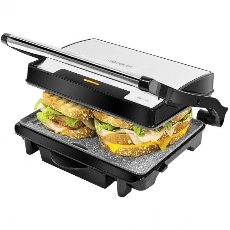 Detalle de Cecotec Rock'nGrill 1500 Rapid: Parrilla eléctrica de 1500 W para cocinar rápido y sano