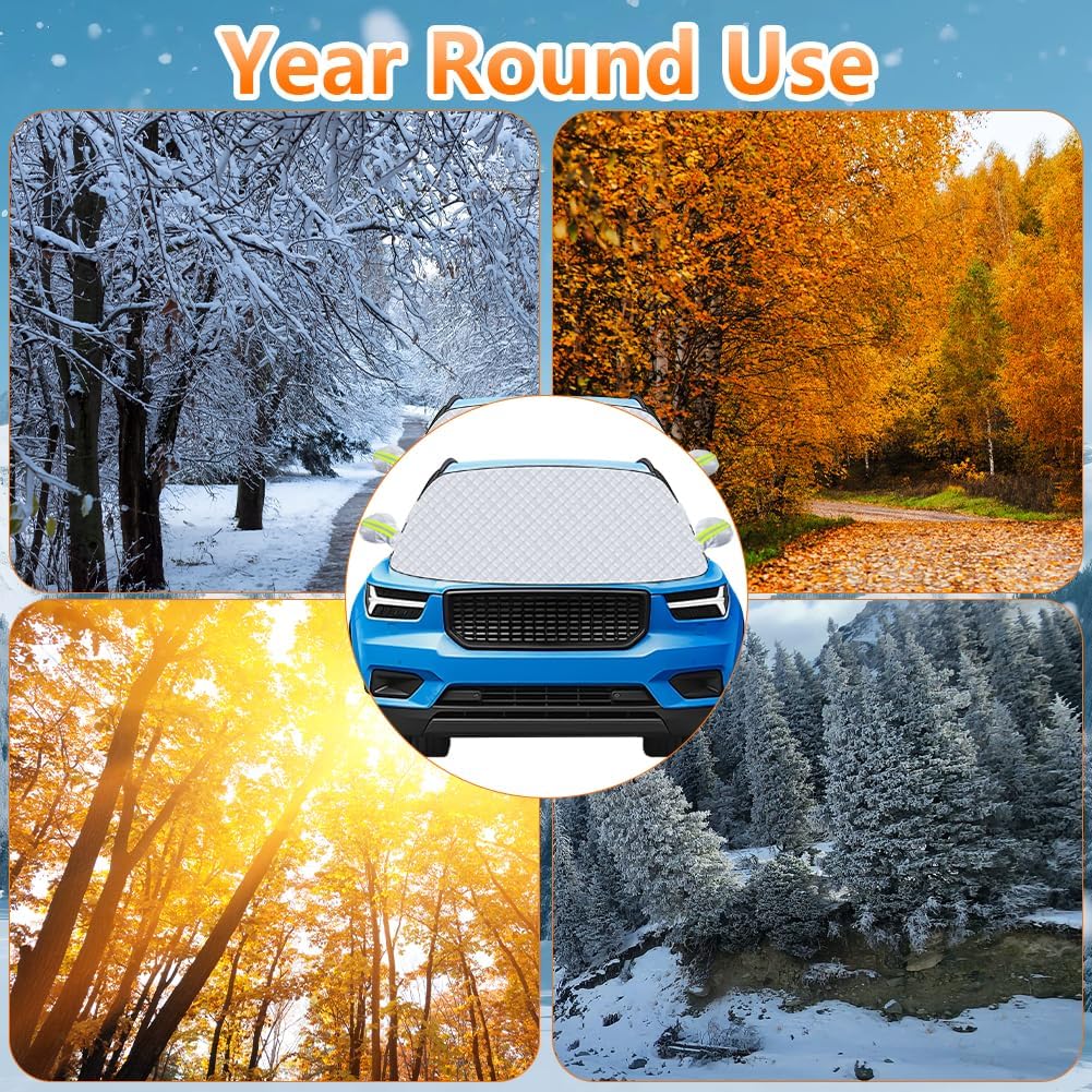 Thumbnail 6 de Alaoo copri parabrezza da auto antighiaccio e anti grandine, telo invernale per neve e gelo