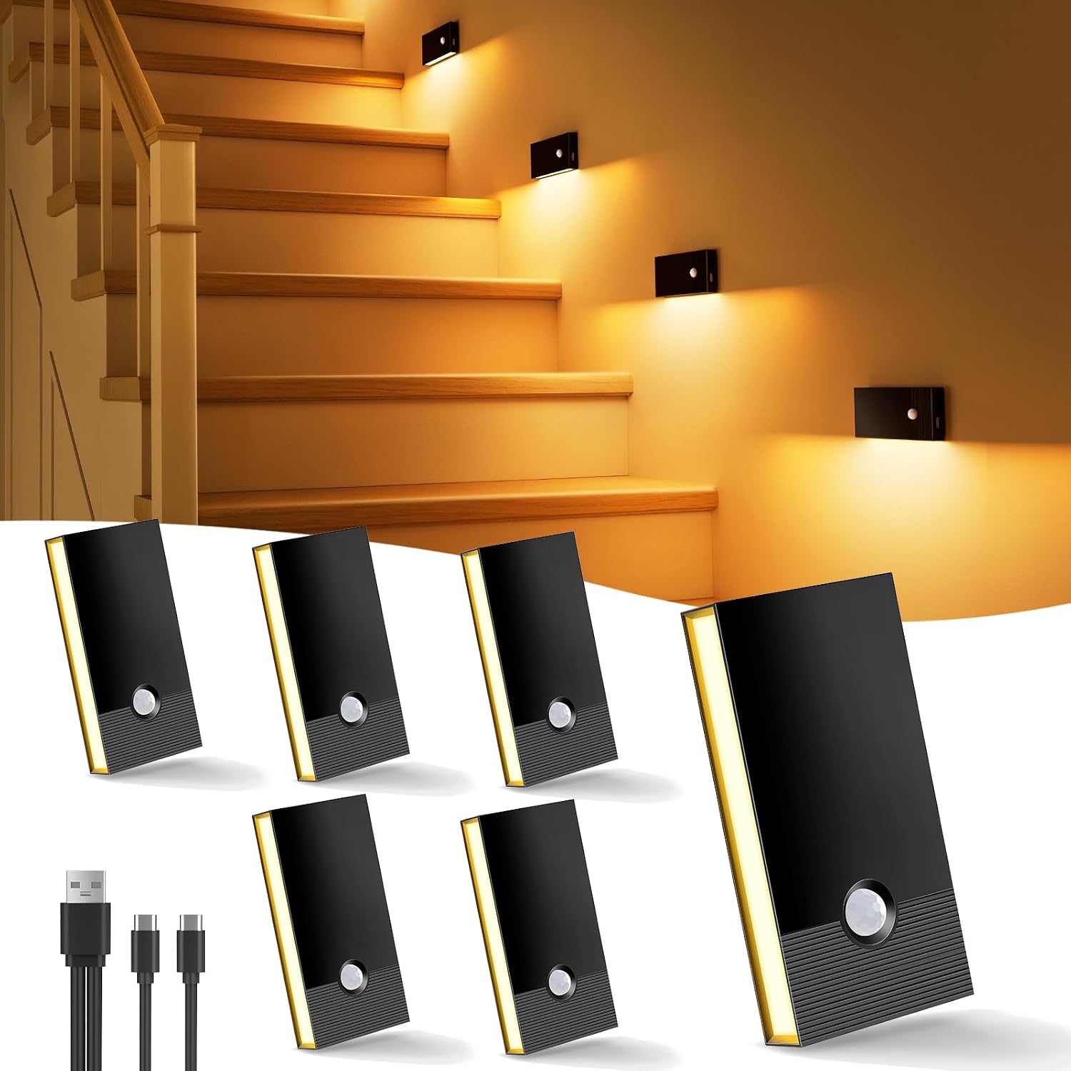 Detalle de Nachtlicht mit Bewegungsmelder 6 LED