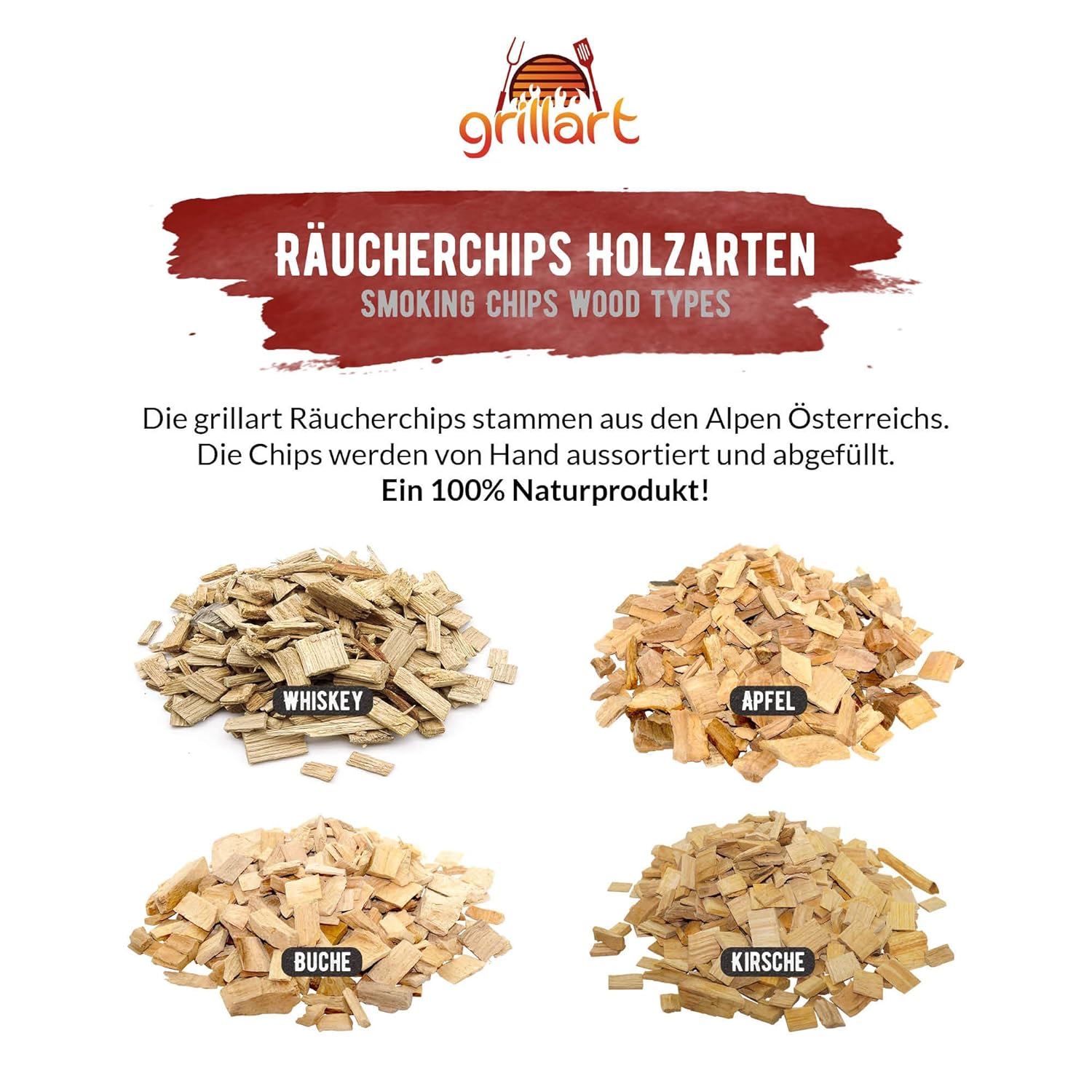 Thumbnail 6 de grillart Räucherchips Mix 4er XL Set, 4x750 g