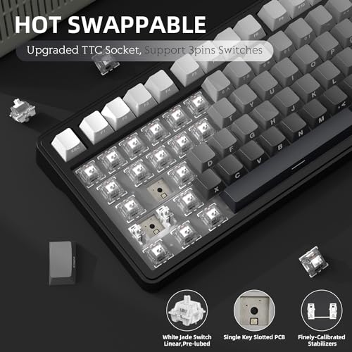 Thumbnail 7 de AJAZZ x Attack Shark X85: teclado mecánico 75% con perilla, conexión triple y hot-swap