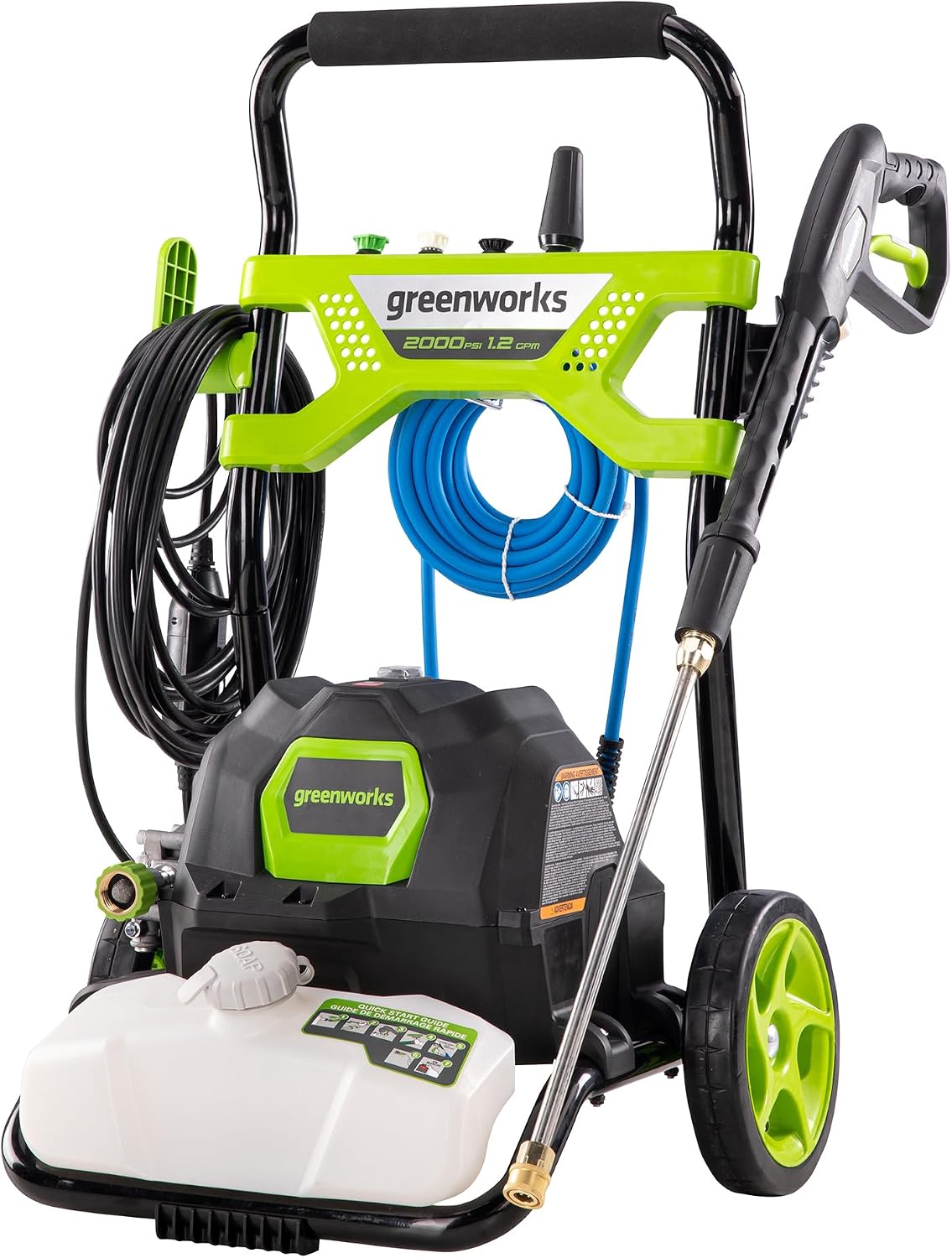 Detalle de Greenworks GPW2003 2000 PSI Electric Pressure Washer, 1.2 GPM