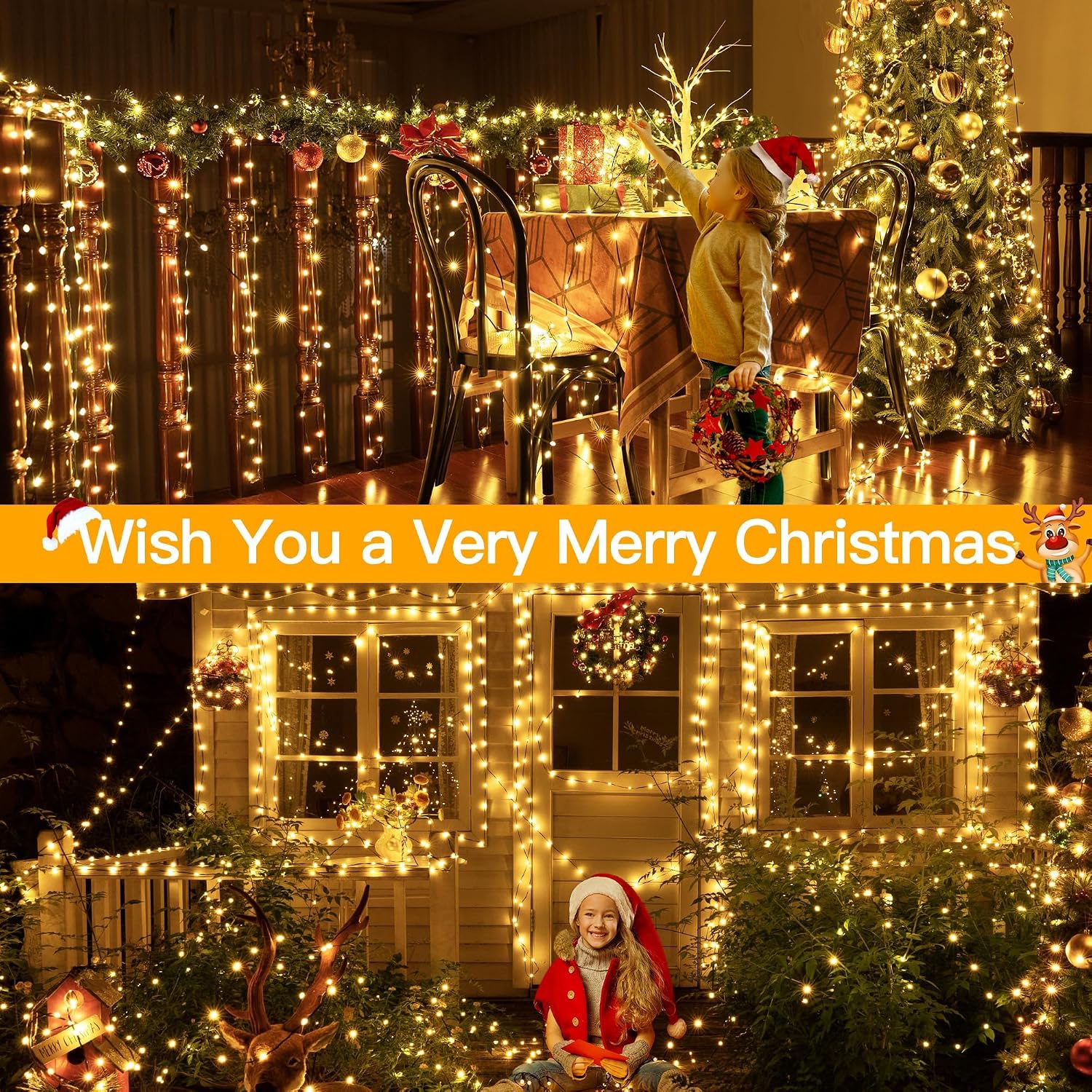 Thumbnail 2 de Ollny HG-29V1016C Christmas Lights, 1,000 Warm White LEDs, 328 ft, IP67