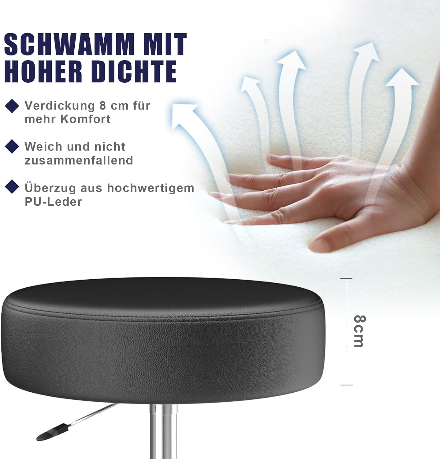 Detalle de Hocker höhenverstellbar 49–63 cm