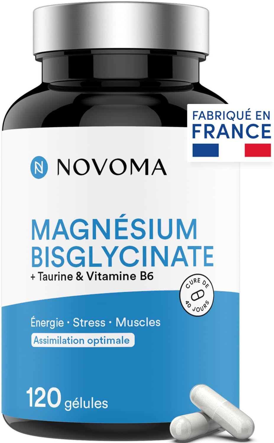 Detalle de NOVOMA Magnésium Bisglycinate 300 mg 120 gélules