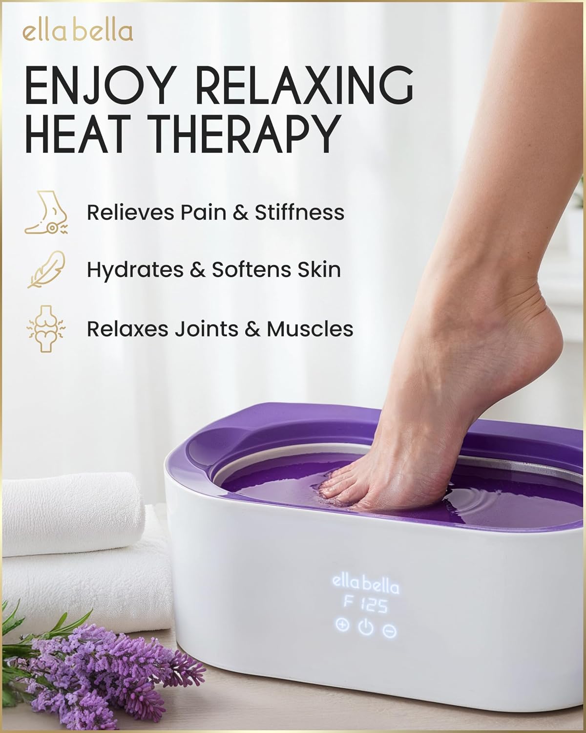 Detalle de ELLA BELLA EB-PWM Paraffin Wax Machine for Hands and Feet, At-Home Kit