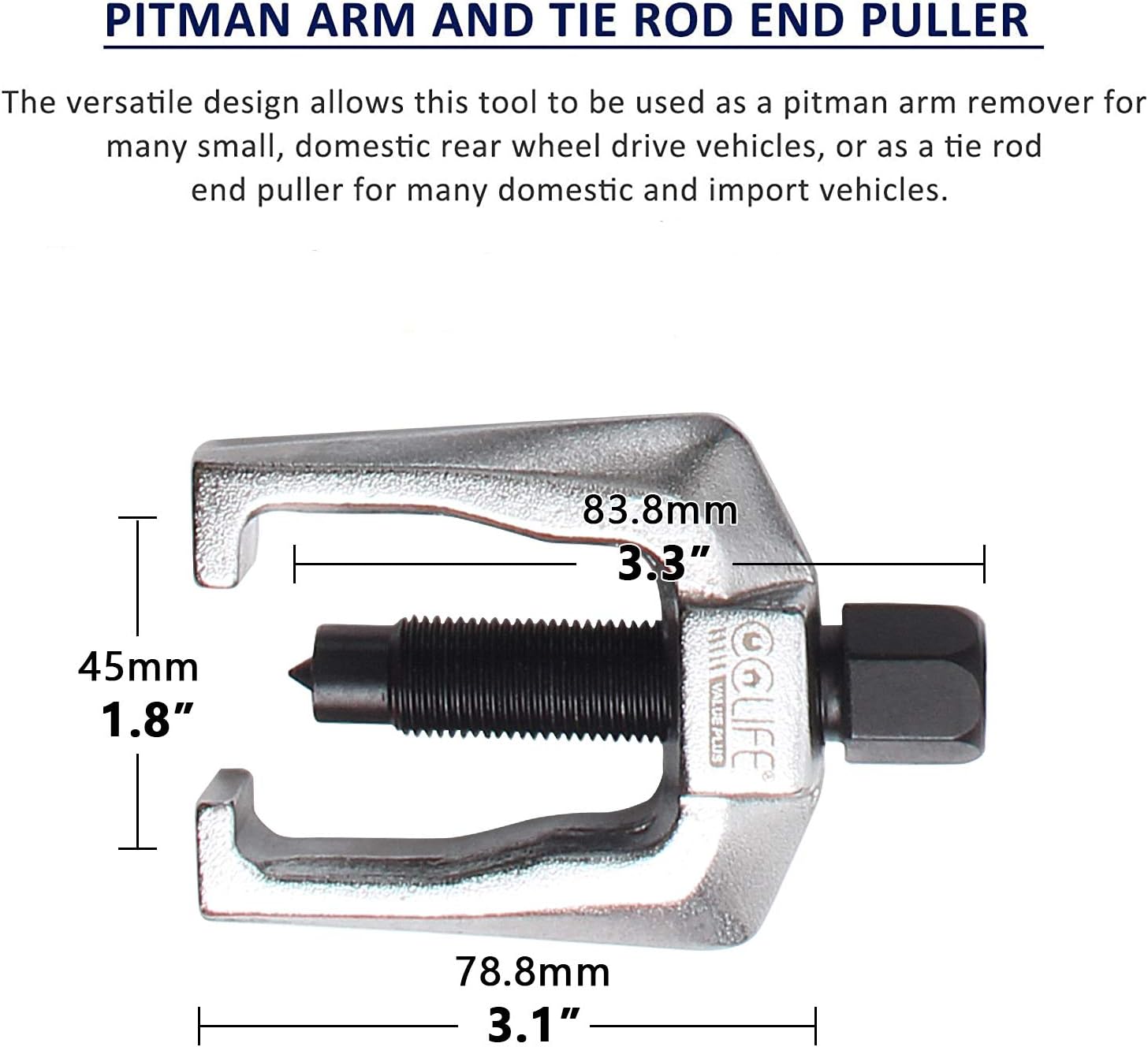 Thumbnail 5 de CCLIFE set da 5 estrattori per giunti sferici universali (rimozione snodi e leve)