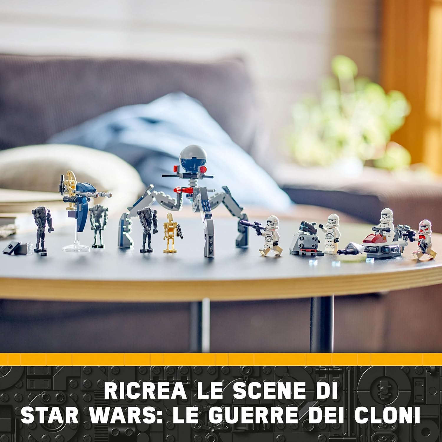 Thumbnail 5 de LEGO Star Wars Battle Pack 75372: Clone Trooper e Battle Droid con veicolo speeder bike, tri-droid e postazione difensiva