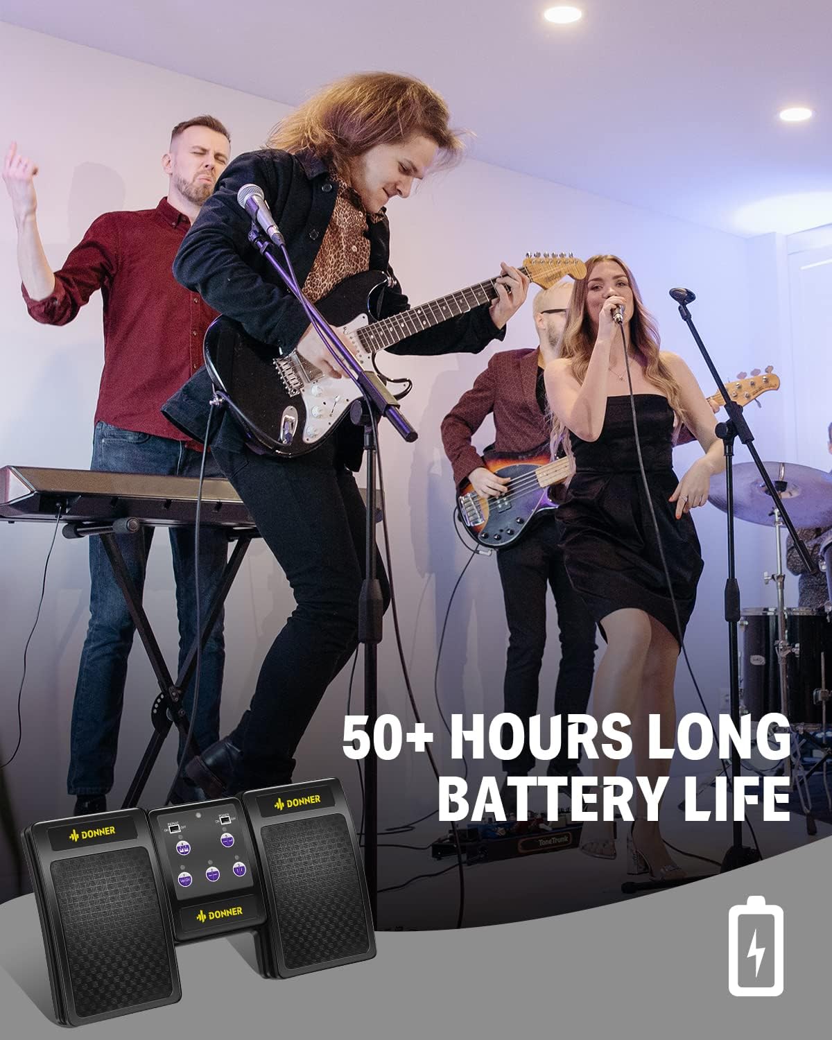 Detalle 2 de Donner EC974 Wireless Bluetooth Page Turner Pedal, Rechargeable, 5 Modes