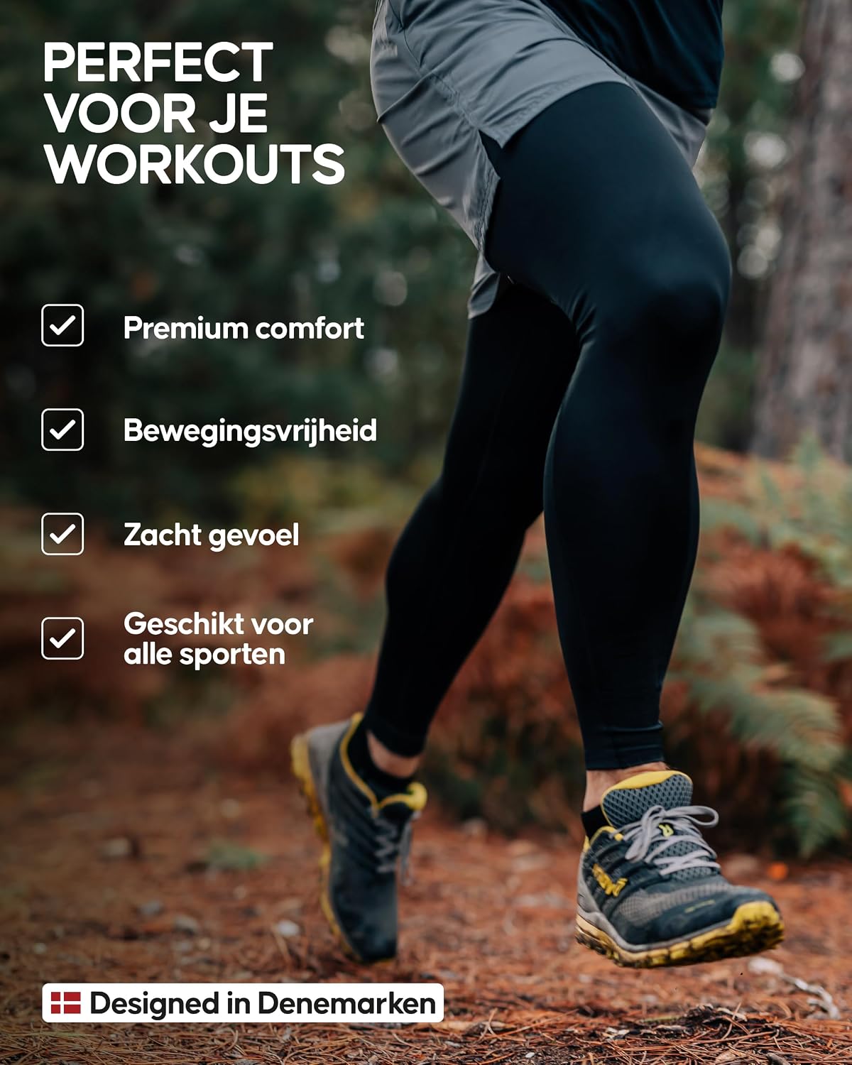 Thumbnail 2 de DANISH ENDURANCE compressiebroek voor heren, 2-pack met lichte compressie en vierwegstretch