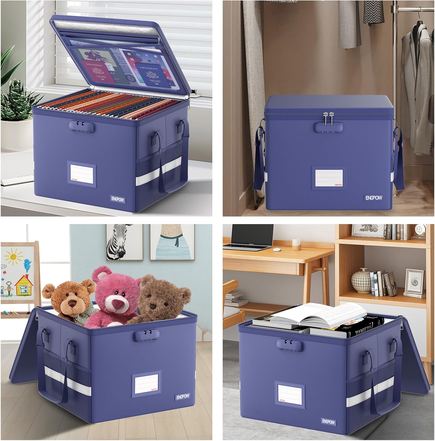 Thumbnail 6 de ENGPOW EG127BLXNEW Fireproof File Box, 5200°F, Lockable, Collapsible