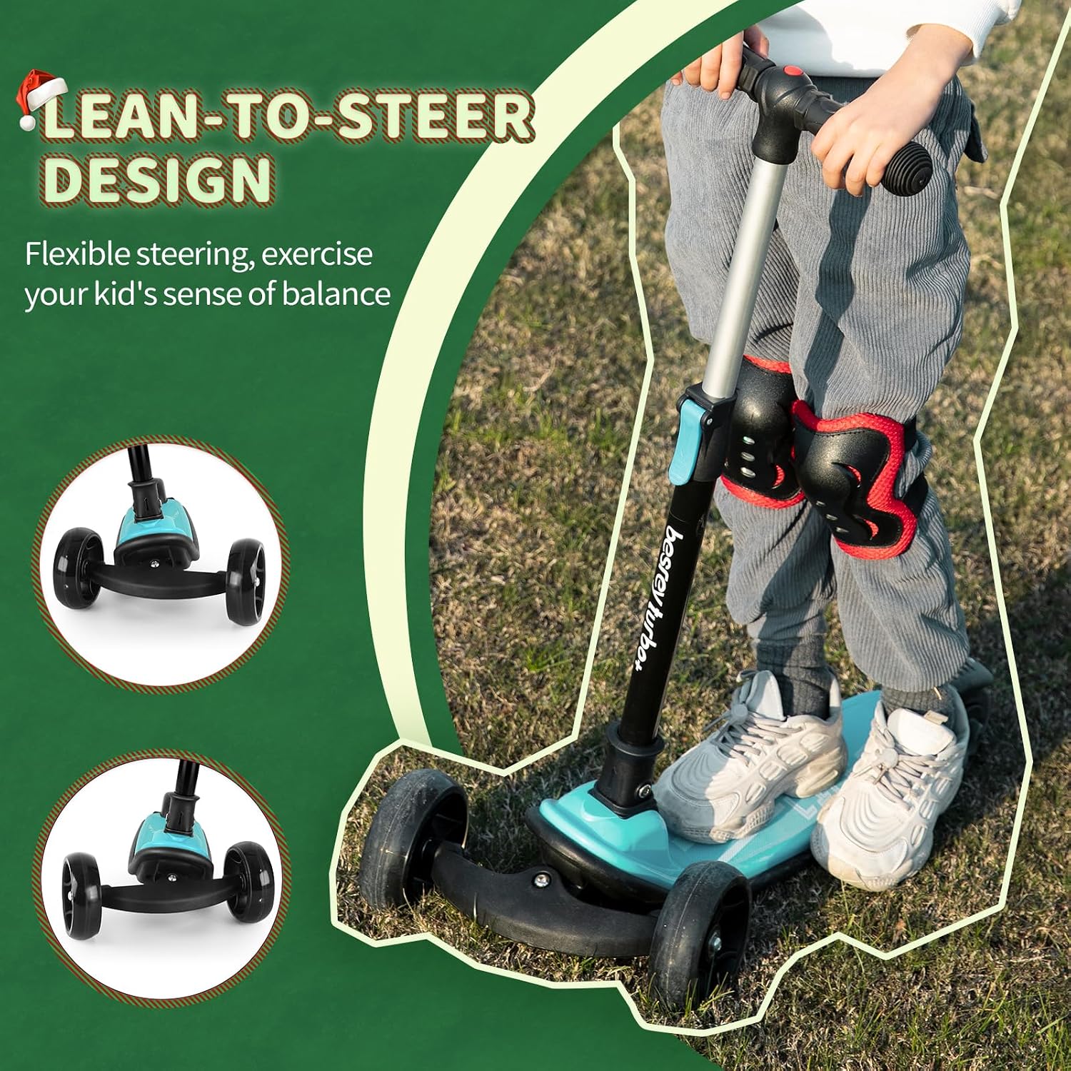 Thumbnail 3 de besrey Kinder-Scooter 4 Stufen 🛴