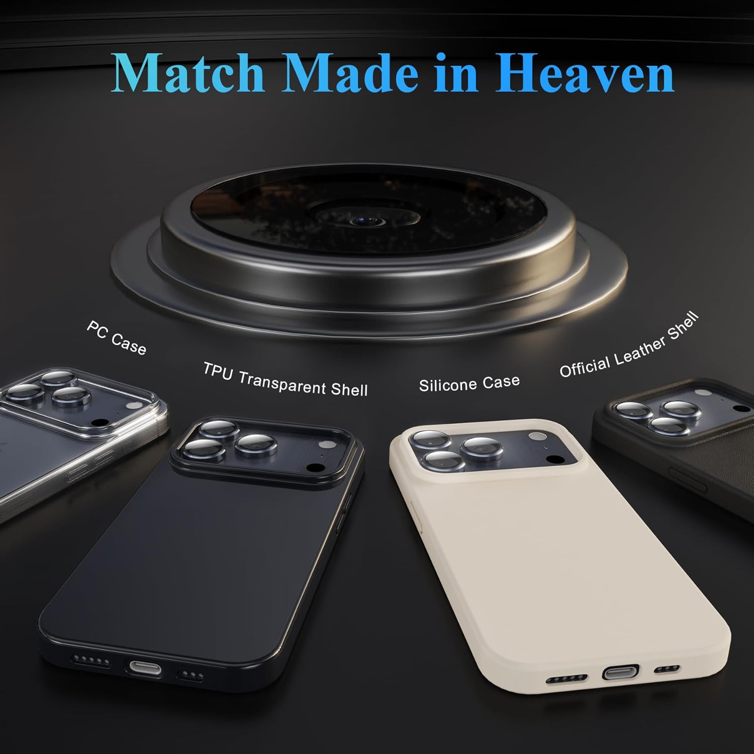 Thumbnail 5 de YWXTW Camera Lens Protector for iPhone 17 Pro / 17 Pro Max (Deep Blue) with 1-Step Installation Tray