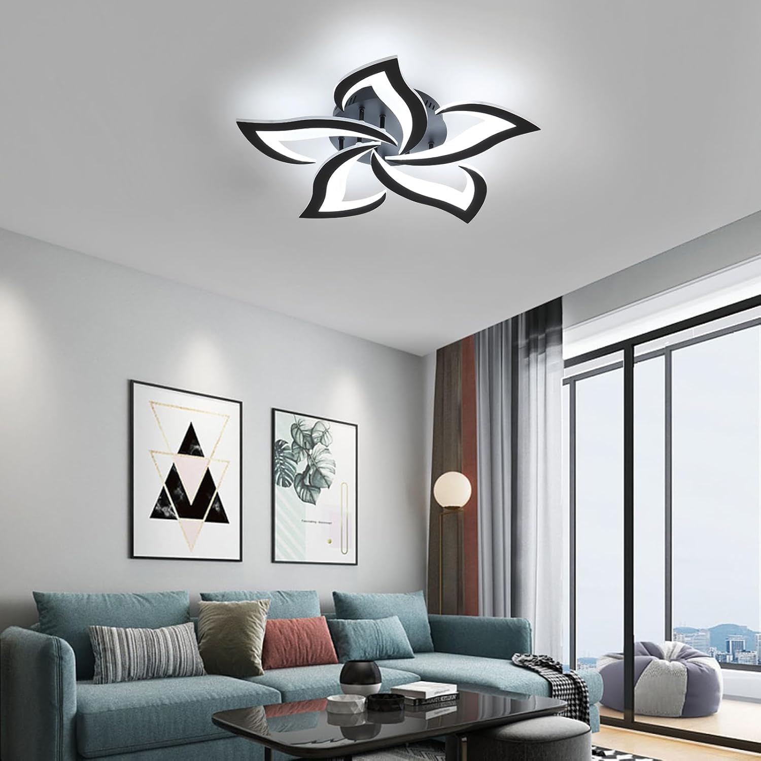 Thumbnail 4 de Comely Deckenlampe Led – Dimmbar, 40 W, 4200 lm, Farbtemperatur 3000–6500 K, Fernbedienung/APP, Schwarz
