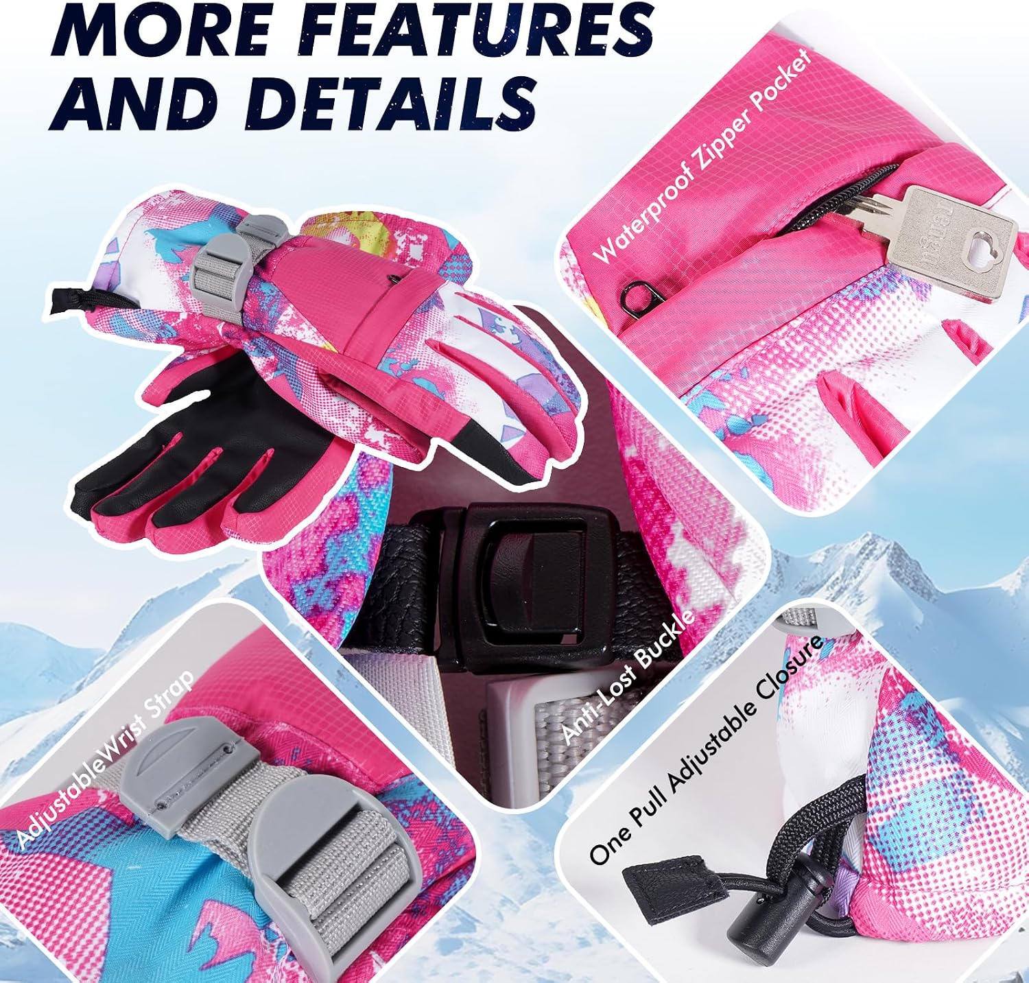 Detalle 2 de Pnosnesy Ski Gloves