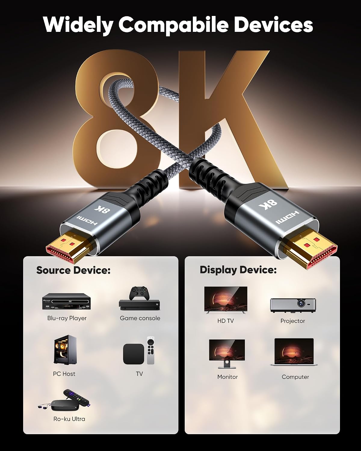 Thumbnail 5 de Snowkids 5m HDMI 2.1 cable 8K@60Hz