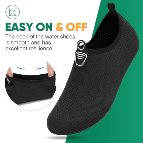 Thumbnail 4 de GITZING Water Shoes for Women & Men – Quick-Dry, Breathable Aqua Socks (Black, EU 44 / UK 9.5)
