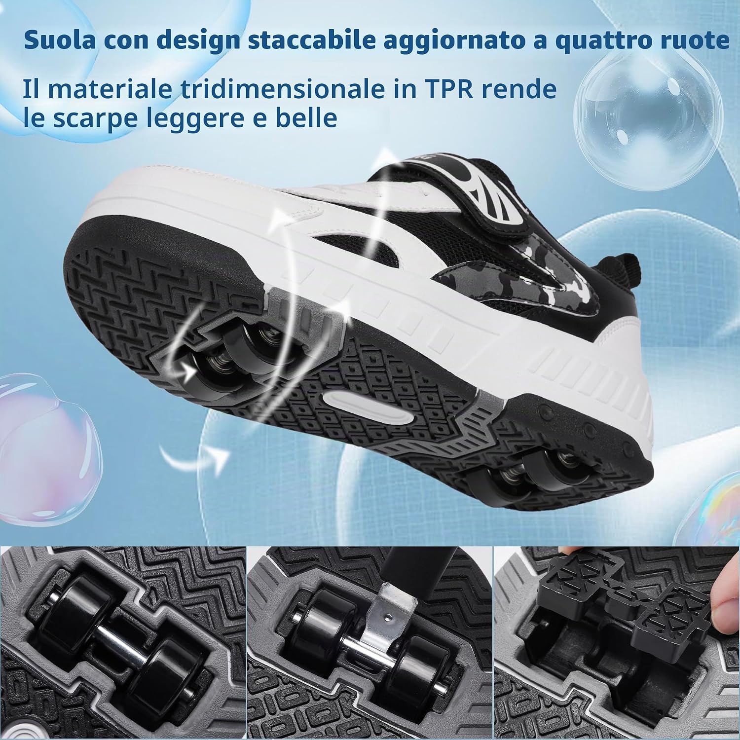 Thumbnail 4 de YINGCSM Scarpe con Rotelle 2 in 1 per Bambini – Pattini con Rotelle a Scomparsa