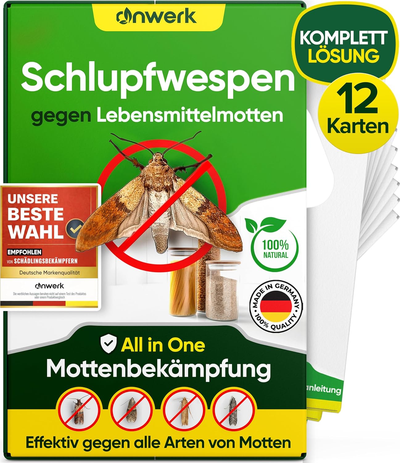 Detalle de anwerk Schlupfwespen gegen Lebensmittelmotten – 12 Karten (4 Lieferungen)
