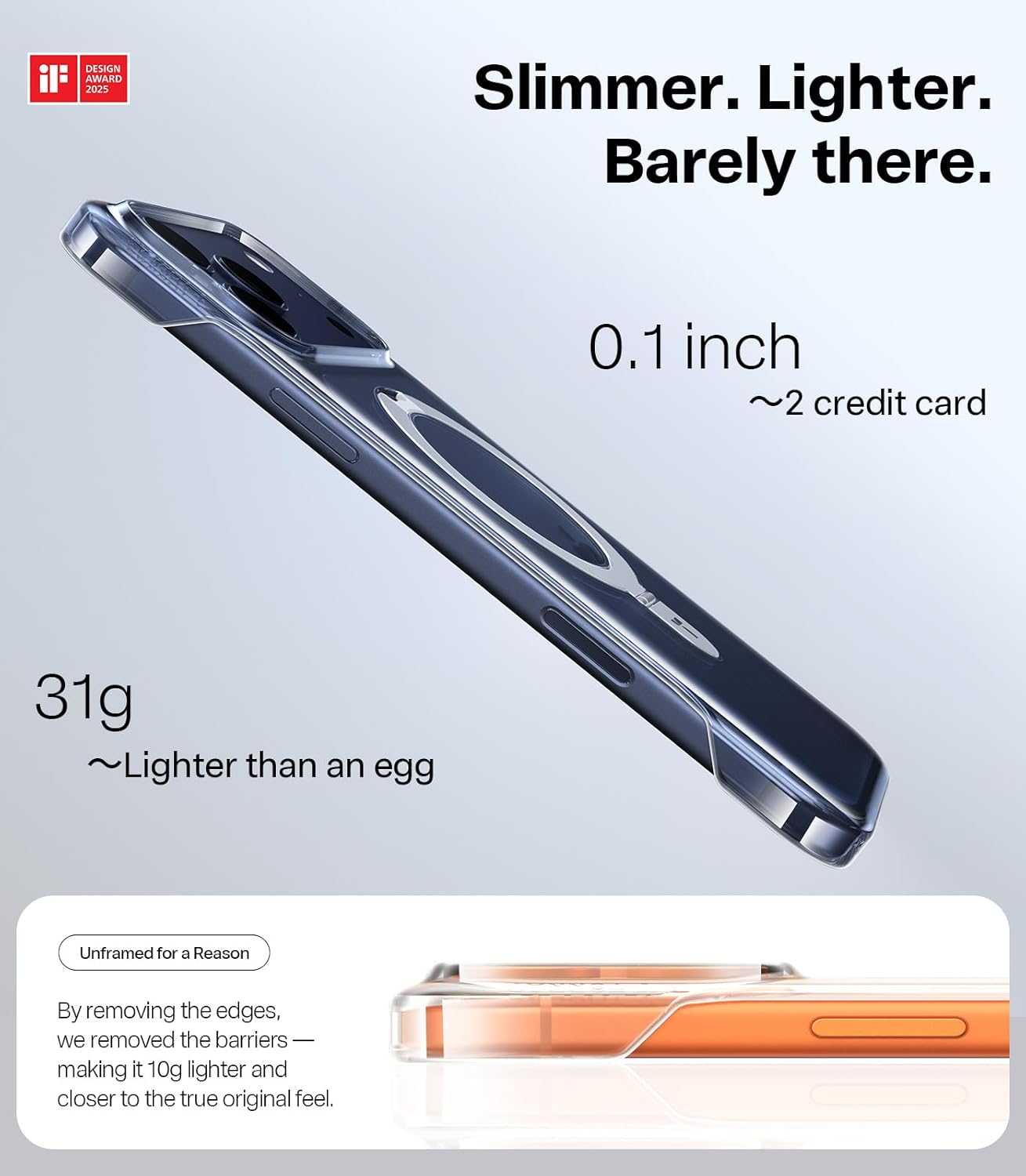 Detalle de TORRAS Ostand Ultra Slim iPhone 17 Pro Case 6.3"