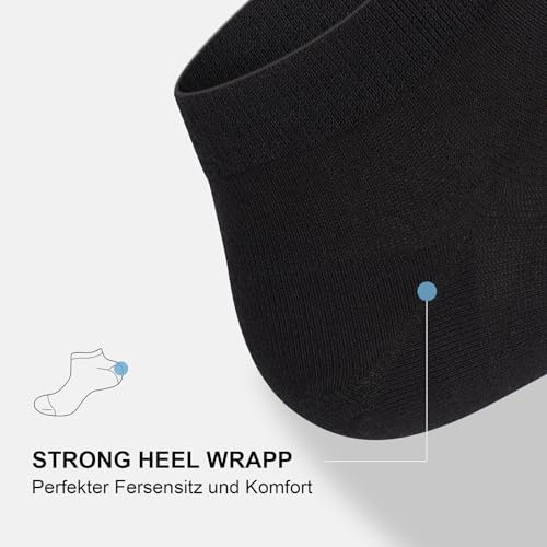 Detalle de fitfets Sneaker Socken Herren Damen – 10 Paar Kurzsocken aus Baumwolle