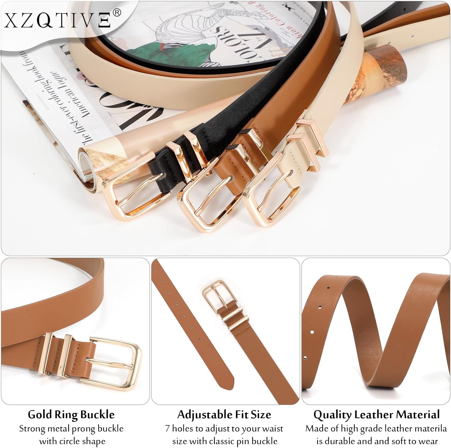 Detalle 2 de XZQTIVE 3-Pack Women Belts