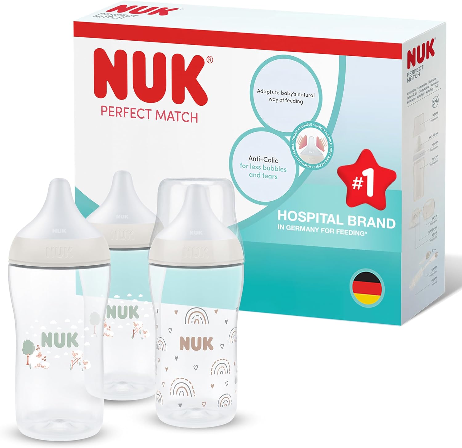 Detalle de NUK Perfect Match 260ml baby bottle