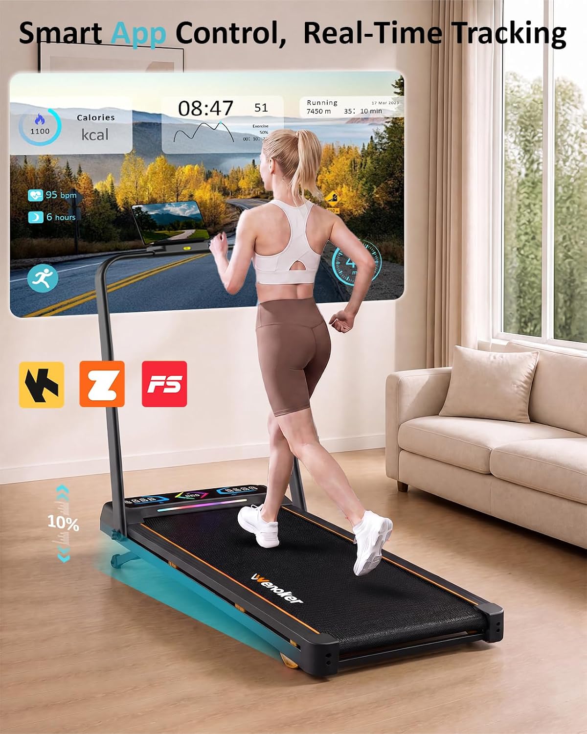 Thumbnail 6 de WENOKER Walking Pad Treadmill with 12% Auto Incline