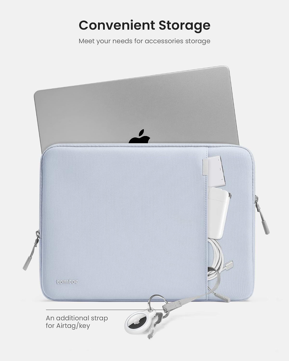 Detalle de tomtoc A13C2B3 360° Laptop Sleeve, Water-Resistant with CornerArmor Protection