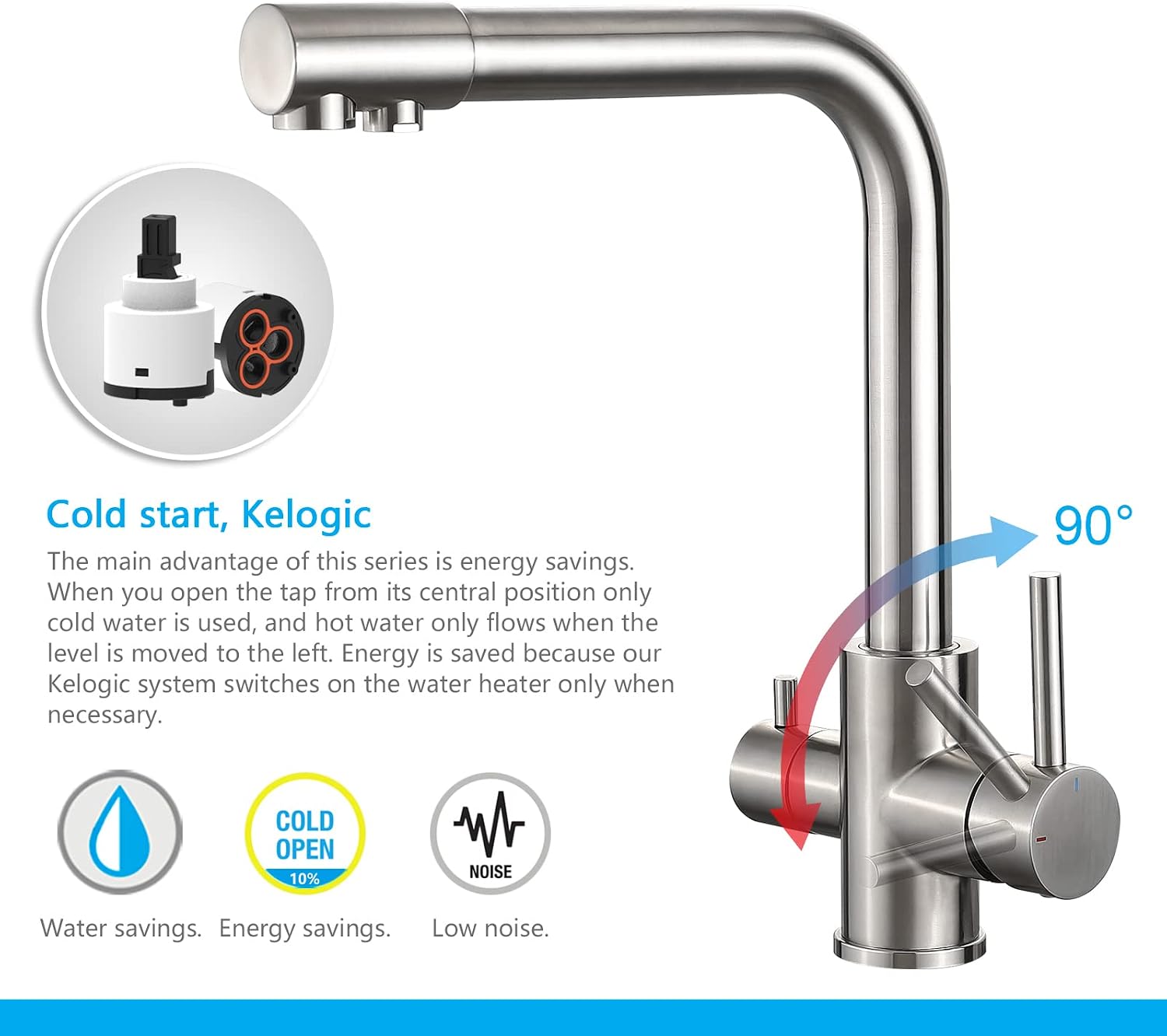 Detalle 2 de 3-Wege Küchenarmatur 360° 🚰