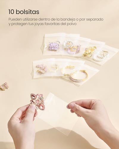Detalle de SONGMICS Soporte para Joyas: Organizador de 3 Niveles de Acero