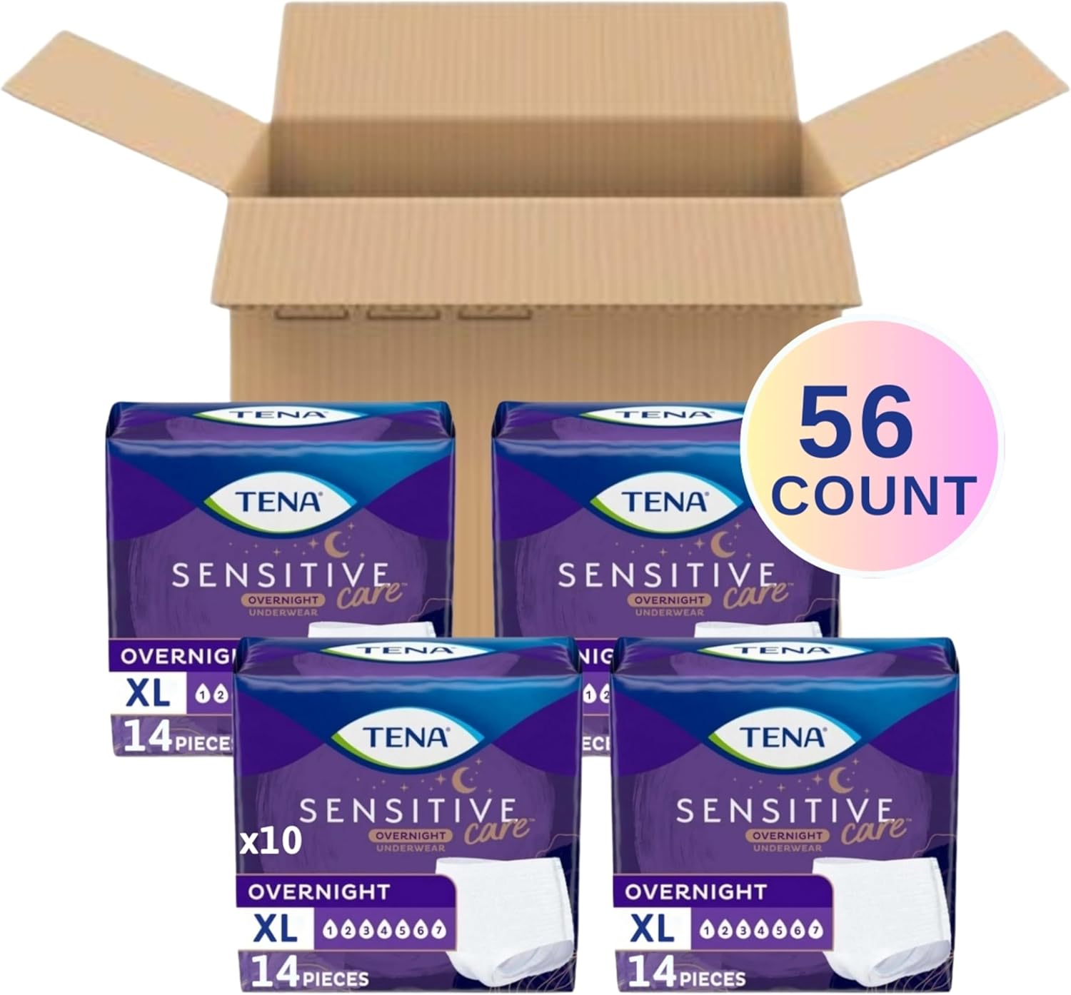 Thumbnail 6 de TENA Overnight Incontinence Underwear 56 count