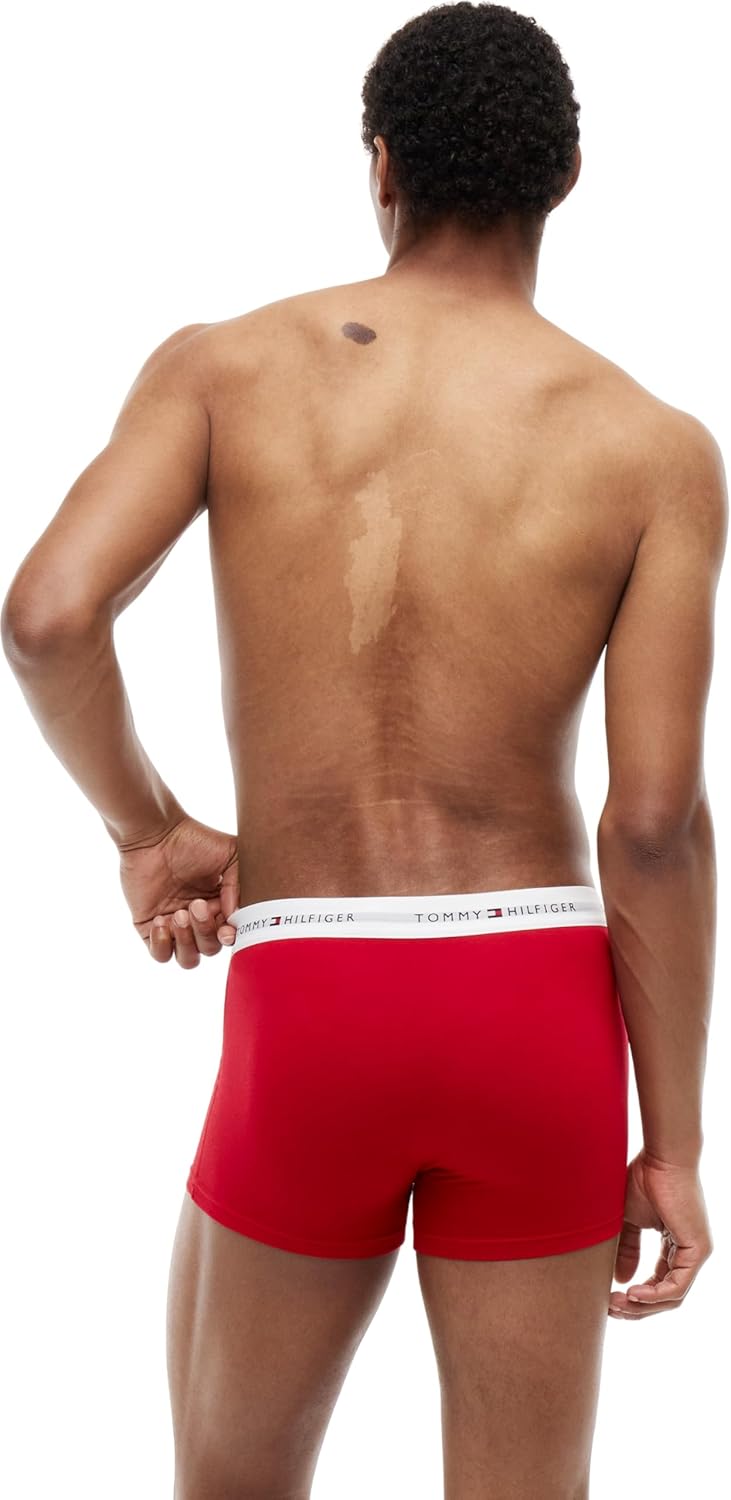 Detalle 2 de Tommy Hilfiger Herren 3er Pack Boxershorts Trunks Unterwäsche (klassisches Tragegefühl im Set)