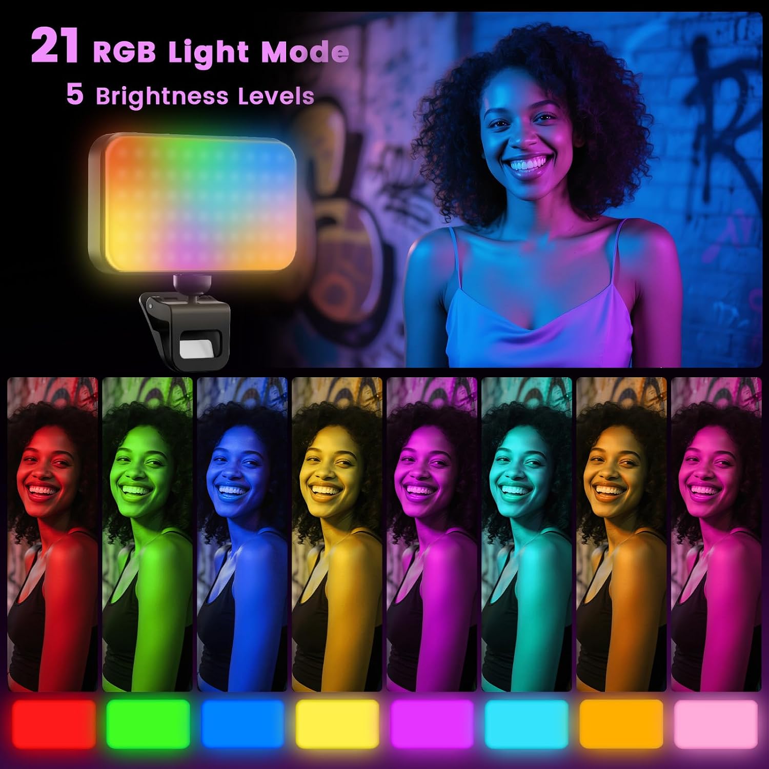 Thumbnail 3 de AIXPI 91 LED RGB Selfie Light 1000mAh