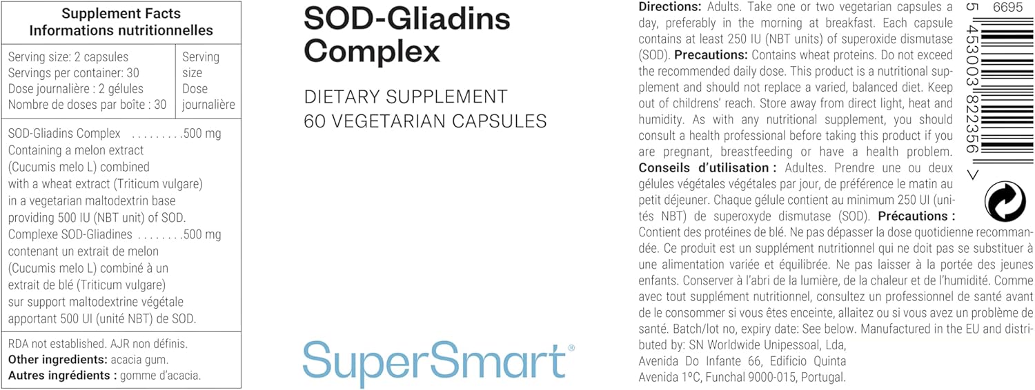 Thumbnail 1 de SOD-Gliadins Complex von Supersmart – pflanzliches SOD-Ergänzungsmittel mit oraler Bioverfügbarkeit
