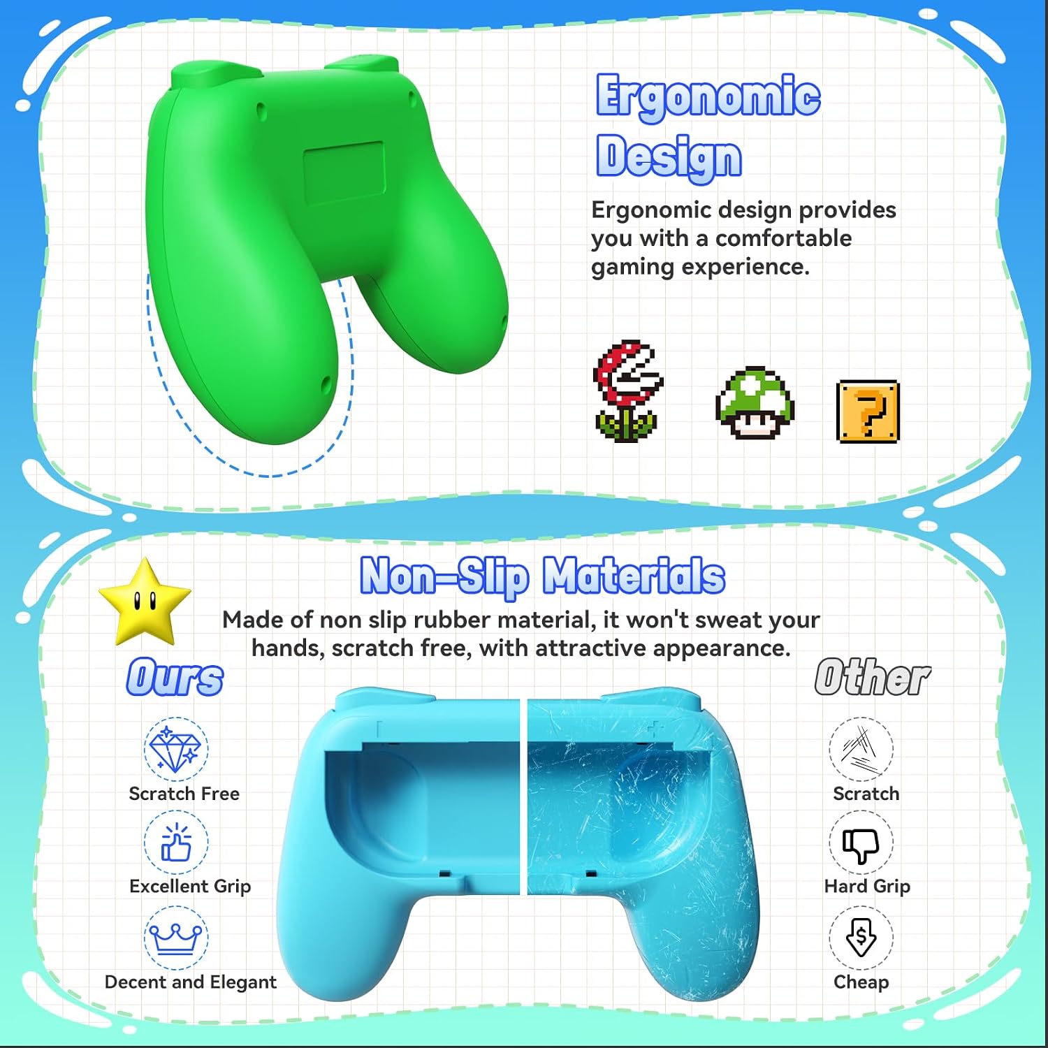 Thumbnail 2 de FASTSNAIL Gummierte Griffe für Nintendo Switch – 6 Daumengriffe, kompatibel mit Joy-Con & Switch OLED
