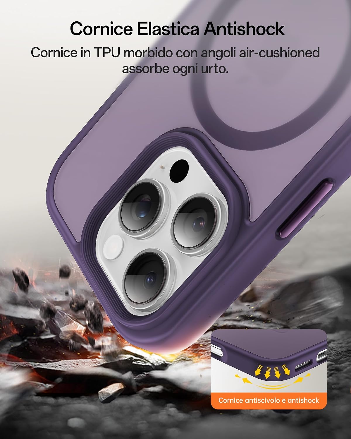 Detalle 1 de UNBREAKcable iPhone 16 Pro, cover magnetica 6,3