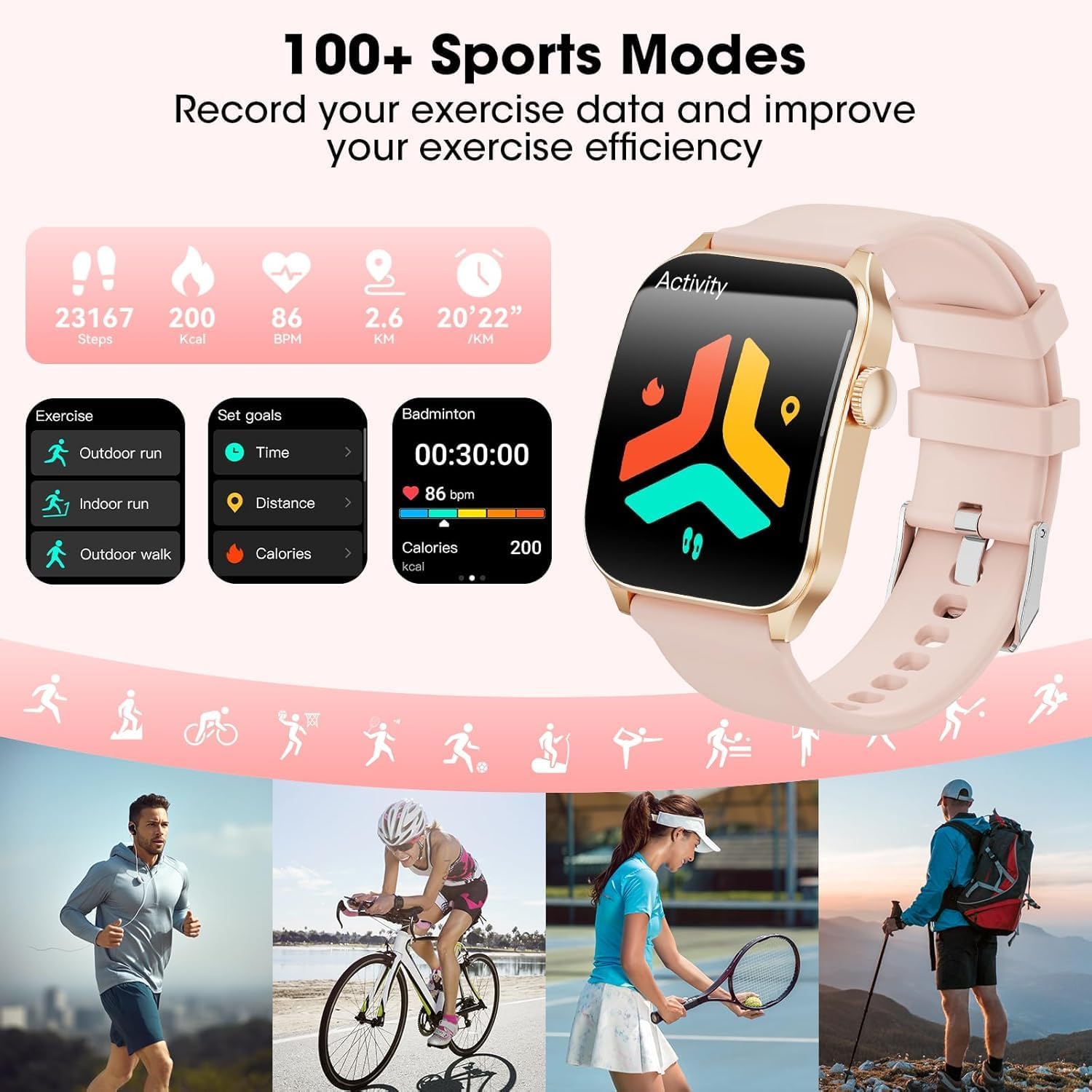 Detalle de Haulvean Smartwatch for Women with 1.91" Curved Display and Bluetooth Calling