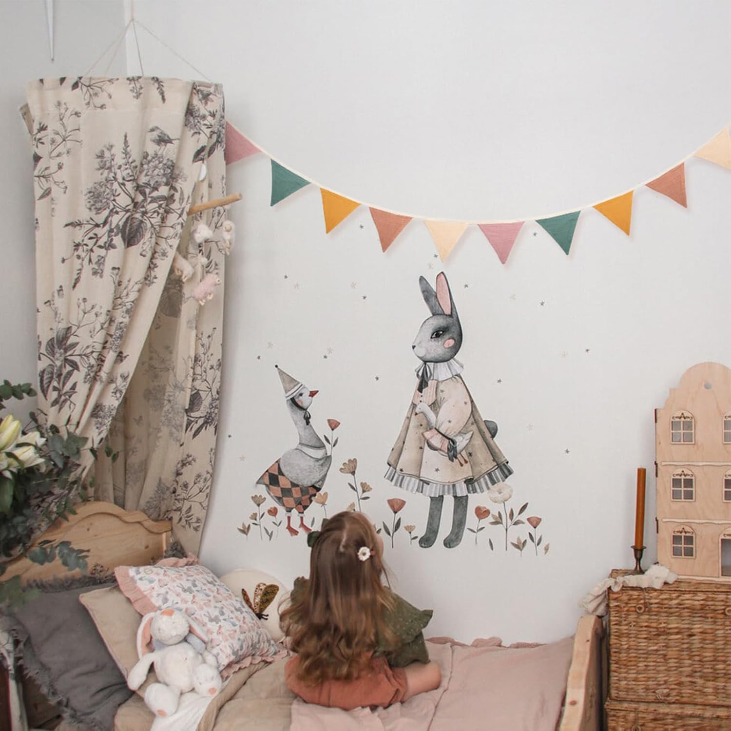 Thumbnail 4 de Morandi Beige Fabric Bunting Banner for Nursery ๐