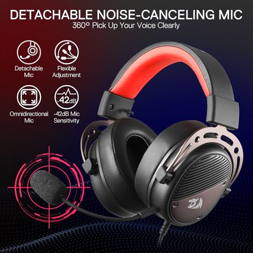 Detalle 2 de Redragon H730 – casque de jeu filaire avec son spatial 360° ⚙
